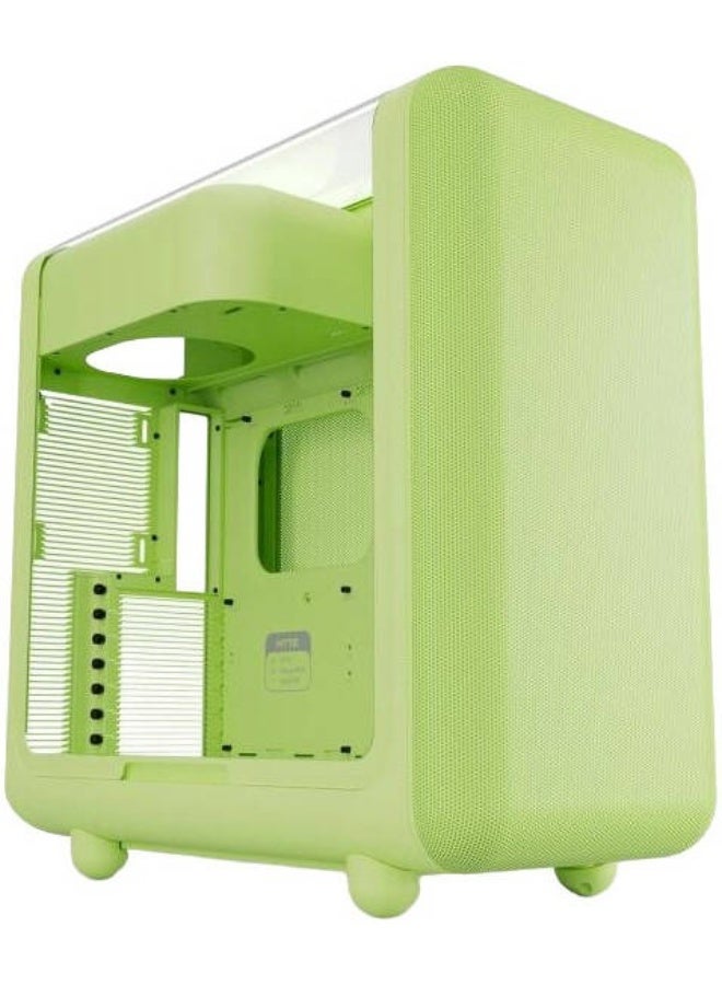 X50 Mid-Tower ATX PC Case, Laminated Acoustic Glass, Full-Coverage Micro-Mesh, Supports E-ATX/ATX/mATX/ITX Motherboards, Up to 10 Fans, Radiator Support up to 360mm, GPU up to 430mm, CPU Cooler up to 170mm, 2× 2.5″ SSD + 1× 3.5″ HDD, Matcha Milk | CS-HYTE-X50G-MM